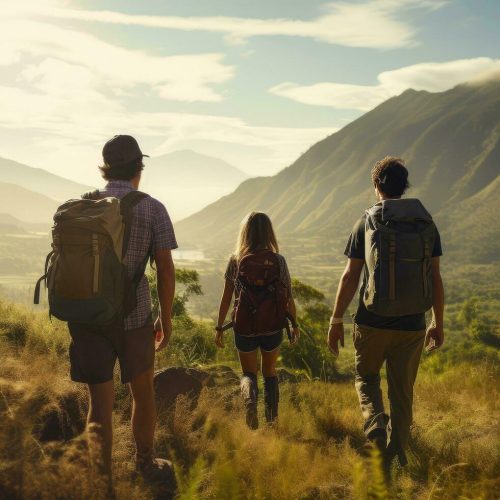 group-of-happy-friends-explore-nature-outdoors-tourism-travel-backpack-camping-hiking-journey-travel-trek-concept-with-blurred-background-generative-ai-illustration-free-photo (1)